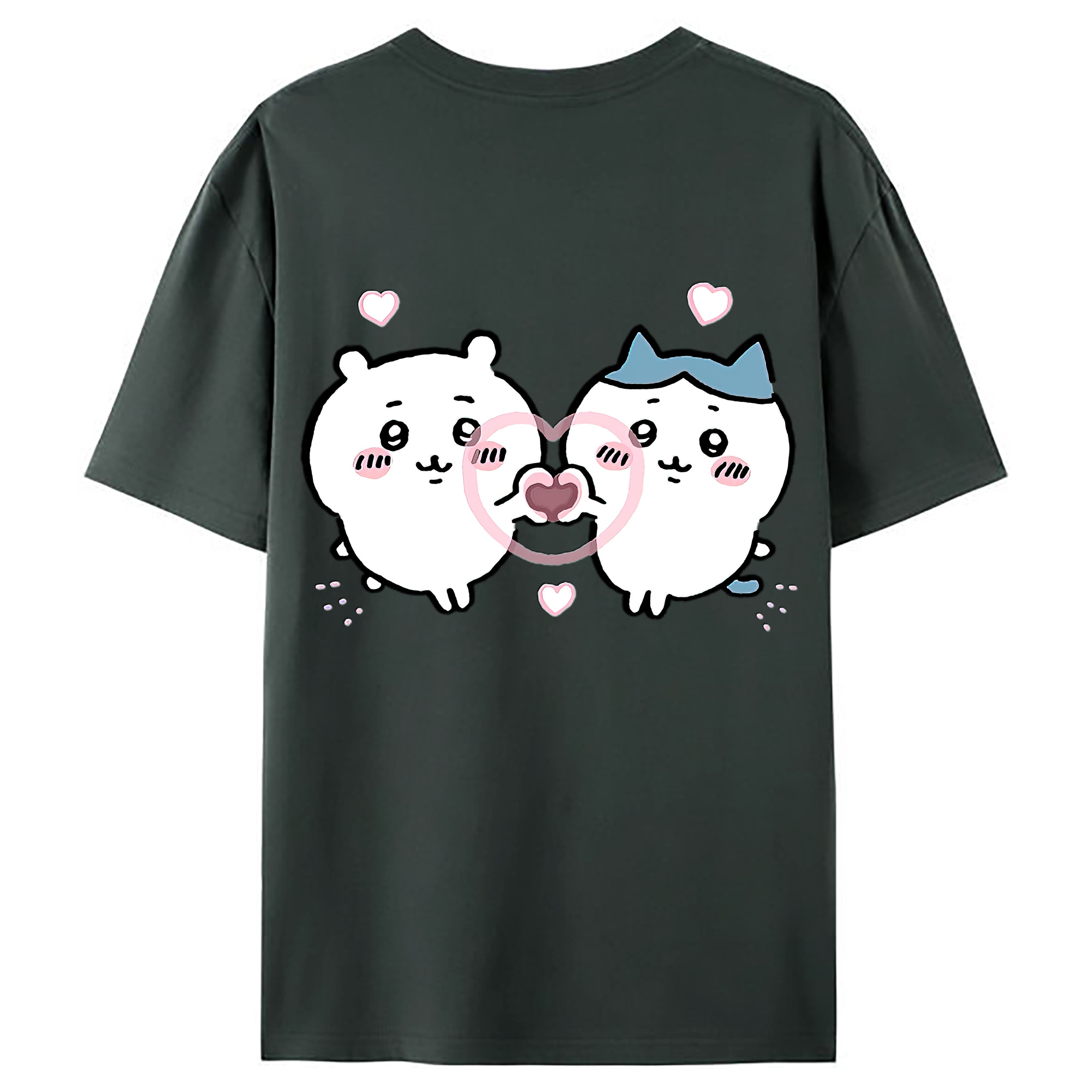 （画像用） ちいかわ ちいかわ Chii-kawa chiikawa 綿100％ メンズ半袖Tシャツ（バックプリント） 通気性